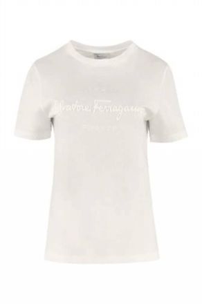 Ferragamo Womens Luxury T Shirt In White