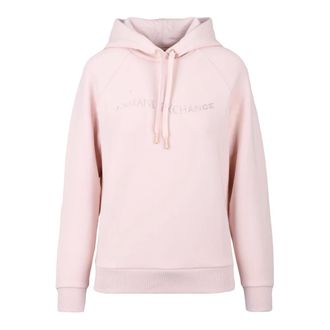 A|X Armani Exchange Hoodies, female, Pink, Size: XS Felpa sotile con cappuccio