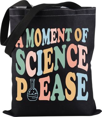 Generic cience Experiment Tote Bag A Moment Of Science Please Tote Bag Science Teacher Appreciate Gift Science Lover Gift (A MOMENT -t)