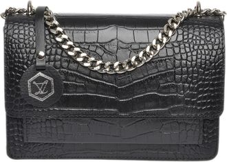 Luisa Vannini Zwart Rundleer Tas