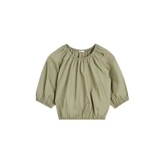 By Malene Birger Blouses, female, Green, Size: M Lelow Cotton Blouse