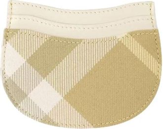 Burberry Plastic Portemonnee - Dames - Portefeuilles - Beige - ONE Size - Katoen - Accessoires