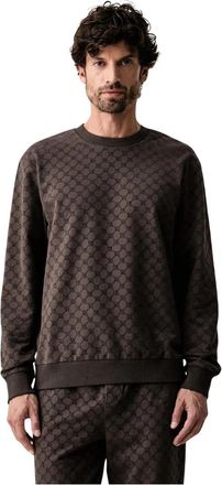 Joop Sweatshirts & Hoodies > Sweatshirts & Hoodies - Heren - Sweatshirts - Bruin - L - Katoen - Hoodies & sweatvesten