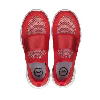Athletic Propulsion Labs Mens Techloom Bliss Sneaker In Red/metallic Silver/white