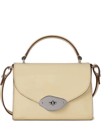 Mulberry small Lana patent-leather tote bag - women - Patent Calf Leather/Nappa Leather - One Size - Neutrals