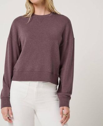 Travis Mathew Cloud Terry Crew Sweater In Heather Flint