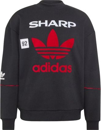 adidas Manchester United Crew Sweat 90 Asia Sizing Black Red KC6383