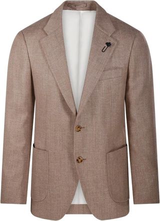 Lardini Blazer met opgestikte zak en twee knopen - Bruin