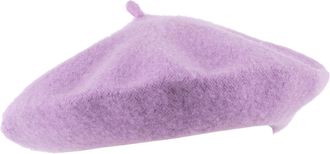 Hat To Socks Wool Blend French Beret for Men and Women in Plain Colours (Lilac)
