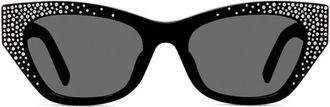 Givenchy Cat Eye Zonnebril met Strass-steentjes - unisex - Zonnebrillen - Zwart - ONE Size - Accessoires