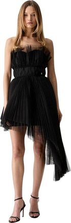 Karl Lagerfeld Asymmetrische Tule Jurk - Dames - Feestkleedjes - Zwart - L - Tule - Kleedjes