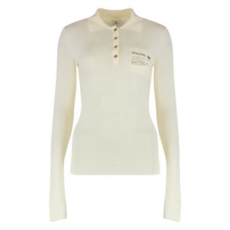 Elisabetta Franchi Dames, Truien, Wit, Maat: S