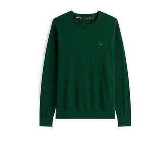 Tommy Hilfiger pullover fijn gebreid groen
