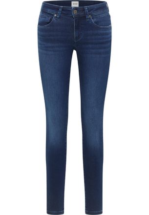Mustang Skinny-fit-Jeans MUSTANG Damen Style Quincy Skinny, Damen, Gr. 31, L&auml;nge 32, blau (682 mittelblau), Denim/Jeans, 78% Baumwolle, 10% Lyocell, 9% Elasto