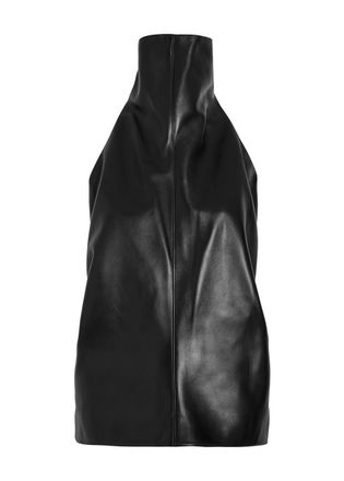 Khaite Rone Draped Leather top - Black - 2 (UK6 / XS)