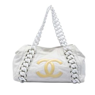Chanel Pre-owned Shoulder Bags, female, White, Size: ONE SIZE Pre-owned Tote Bag