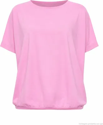 Aragona Prism Pink Crew Neck Cotton T-Shirt