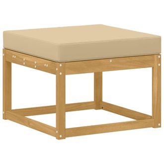 vidaXL Hocker Exterior Madera De Acacia S&oacute;lida Blanco Vidaxl