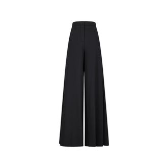 Max Mara Wide Trousers - female - Max Mara - Wide Trousers - Black - 2XS - Trousers