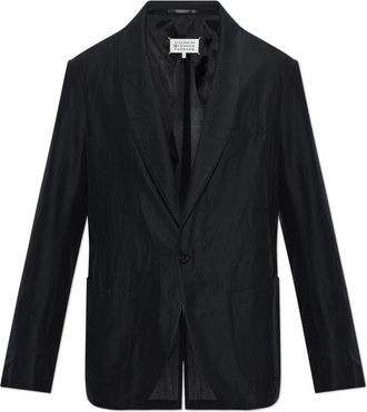 Maison Margiela Single Vent Blazer - Heren - Blazers - Zwart - XL - Katoen - Jassen