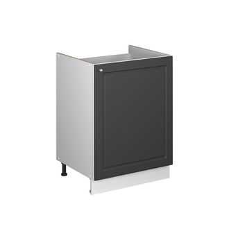 Vicco Mueble Bajo Para Fregadero Fame-line, Antracita-oro Landhaus/blanco, 60 Cm, Vicco