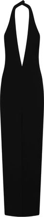 Mônot Abito lungo in crêpe con scollo allamericana - Nero
