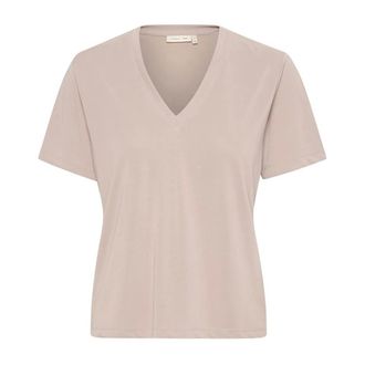 Inwear Tops, Dames, Bruin, XS, Katoen, Klei V-Hals Top Korte Mouw