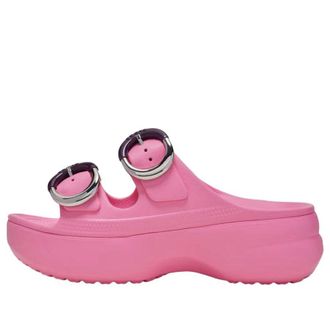 Crocs (WMNS) Crocs Saturday Platform Dipped Buckle Sandal Pink Lemonade 213246-669