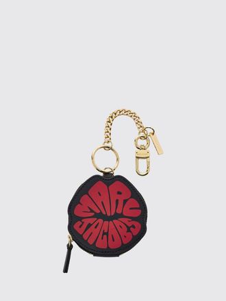 Marc Jacobs Portachiavi in pelle di vitello e metallo con logo e moschettone