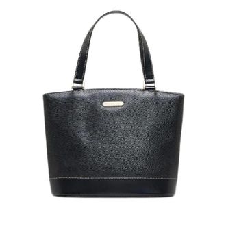 Burberry Pre-owned Handbags, female, Black, Size: ONE SIZE Pre-owned Leather Nova Check Shadow Horse Handbag