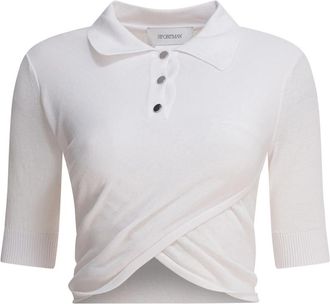 Sportmax Shaker Top - Dames - Polos - Wit - L - Katoen - Tops