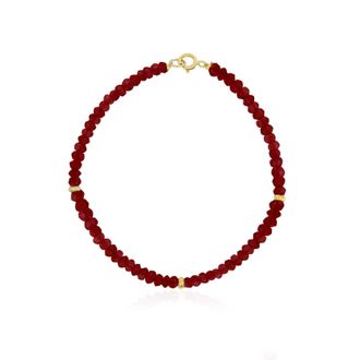 The Lovery Garnet Bead Bracelet