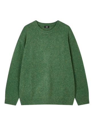 STUDIO TOMBOY speckle-knit sweater - men - Wool/Nylon - L - Green