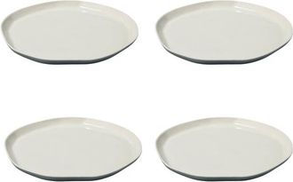 Be Home Tam Stoneware Flat Dinner Plate - Set of 4 in Pearl at Nordstrom