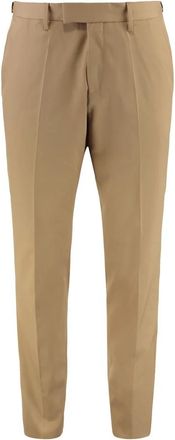 HUGO BOSS Wool Blend Broeken - Heren - Nette broeken - Beige - M - Katoen - Broeken