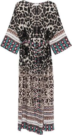 Pierre-Louis Mascia Maxi-jurk met geometrisch patroon - Dames - Maxi kleedjes - Veelkleurig - M - Kleedjes