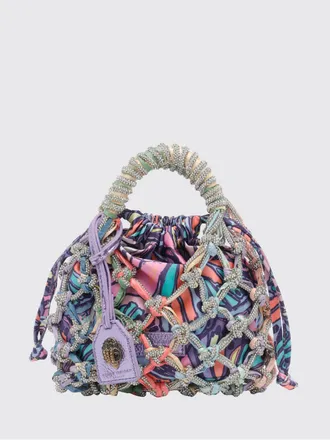 Kurt Geiger Borsa a secchiello in raso con cristalli