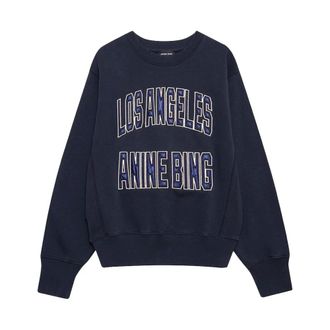 Anine Bing Sweatshirts, female, Black, Size: XS Harry Shrunken Sweatshirt