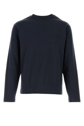 Jil Sander Navy Blue Solid T-Shirts