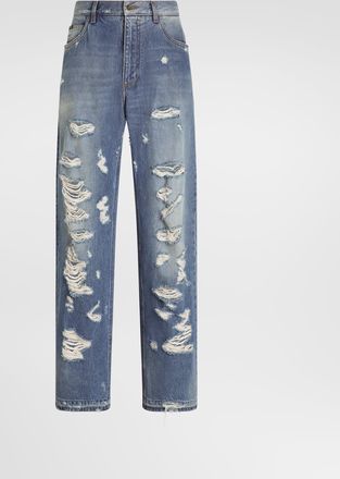 Dolce & Gabbana Denim Trousers - Man Denim Multi-colored 44