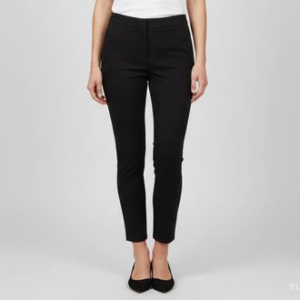 Alexander Wang Black Crepe And Knit Paneled Trousers