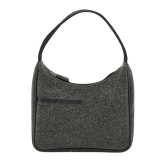 Prada Pre-owned Shoulder Bags, female, Gray, Size: ONE SIZE Pre-owned Vintage Shoulder Bag