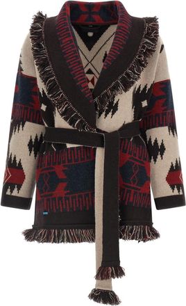 Alanui Multicolor Jacquard Shawl Neck Cardigan