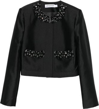 Self Portrait Dames, Jassen, Zwart, Maat: XS