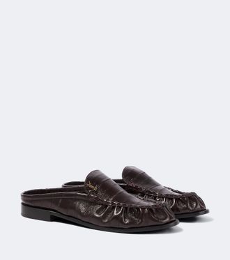 Saint Laurent Le Loafer eel leather mules