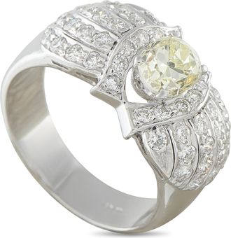 Luxury Bazaar 18K White Gold 1.70ct Diamond Ring MF14-062926