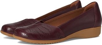 Cobb Hill Rozie Womens Dress Flat Shoes Dark Red : 9.5 A - Narrow, Leather