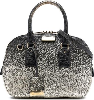 Burberry Pre-owned Burberry Small Ombre Metallic Grained Calfskin Orchard Bowling Bag ROSCROM215CRA
