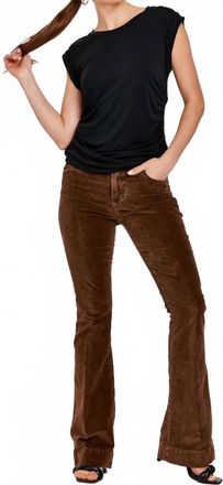Dear John Denim Rosa High Rise Flare Leg Jeans In Brown