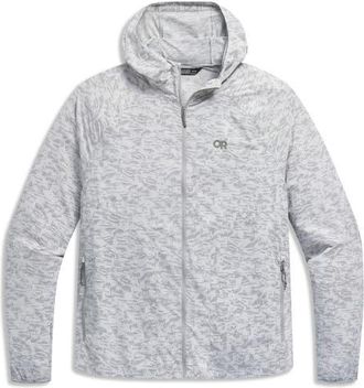 Outdoor Research Astroman Sun Full Zip Sun Hoodie in Pebble Switchback Print at Nordstrom, Size Medium